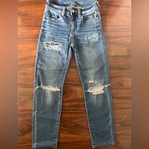 American Eagle distressed jeans Women size 00